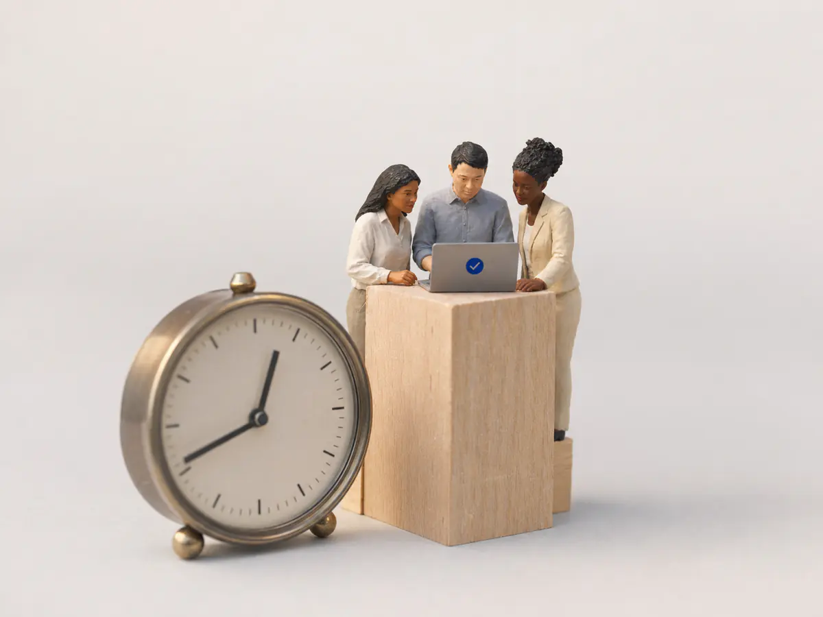 Clock representing delivery in 24 working hours