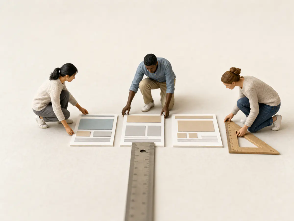 Ruler for a custom website design