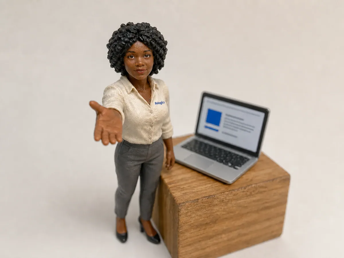 Helping hand representing a fully supported website service