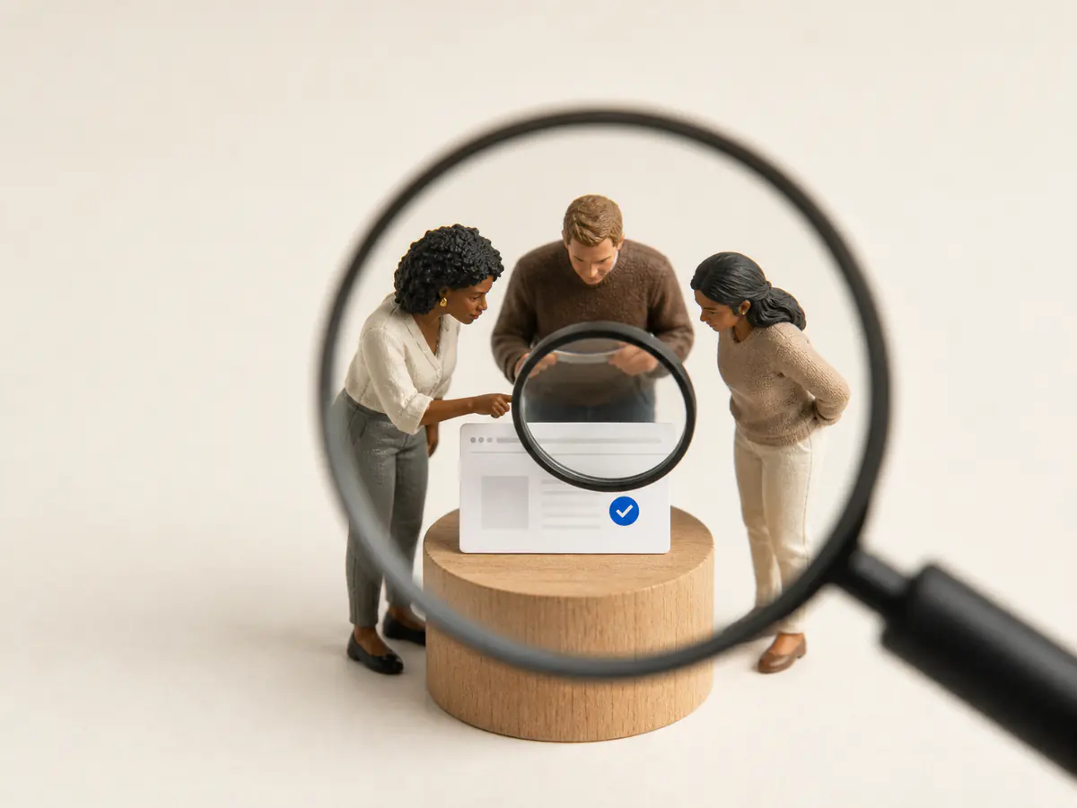 Magnifying glass for reviewing every website detail together