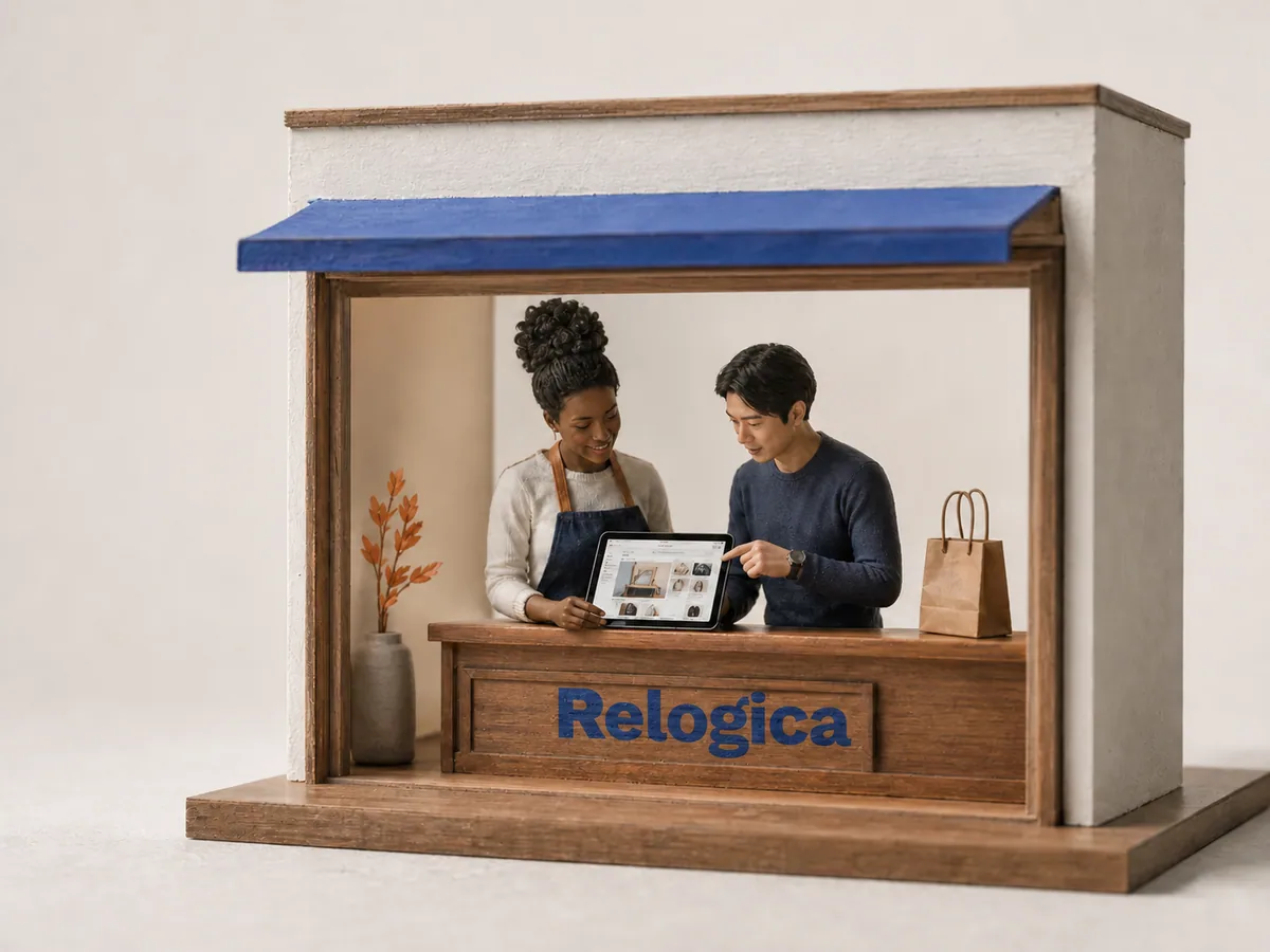 Escaparate de una tienda online lista para vender